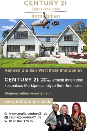 CENTURY 21 Zeglis-Sowinski bewertet Ihre Immobilie schnell und kompetent Tag