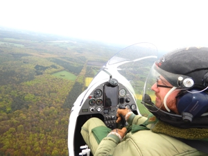 Alexander als Pilot im Gyrocopter