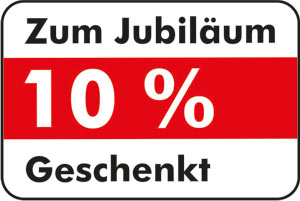 Geschenkt 10 EUR zum Jubiläum