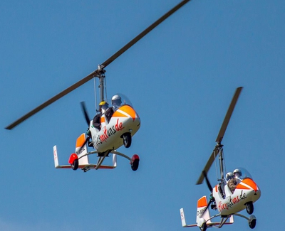 Gyrocopter Tragschrauber Piloten im Einsatz