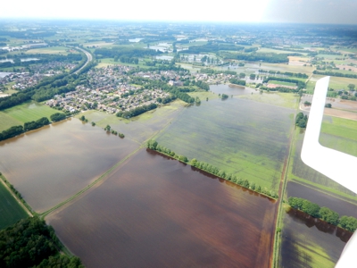 Überflutete Felder bei Ringenberg