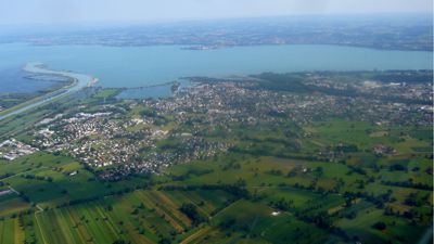 Im Tragschrauber über dem Bodensee