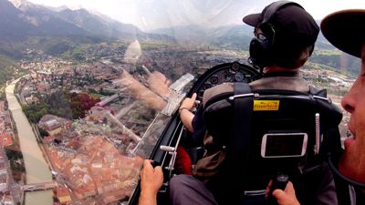 Im Tragschrauber über Innsbruck