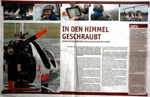 Gyrocopter in den Himmel geschraubt