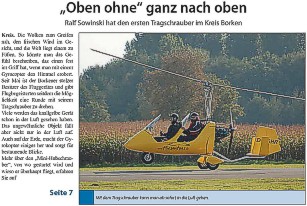 Tragschrauber Rundflug